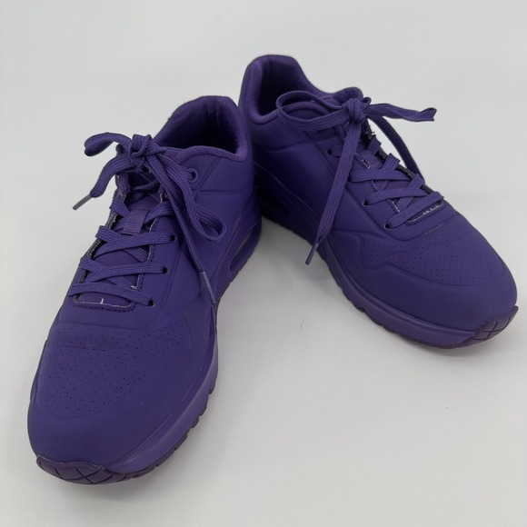 Skechers Uno Nights Shades Shoes WOMENS Purple Lace Up Sneakers SIZE 9.5 - Picture 6 of 8
